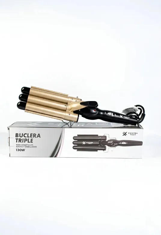 PLANCHITA BUCLERA TRIPLE 1300W EXXTRA TECH