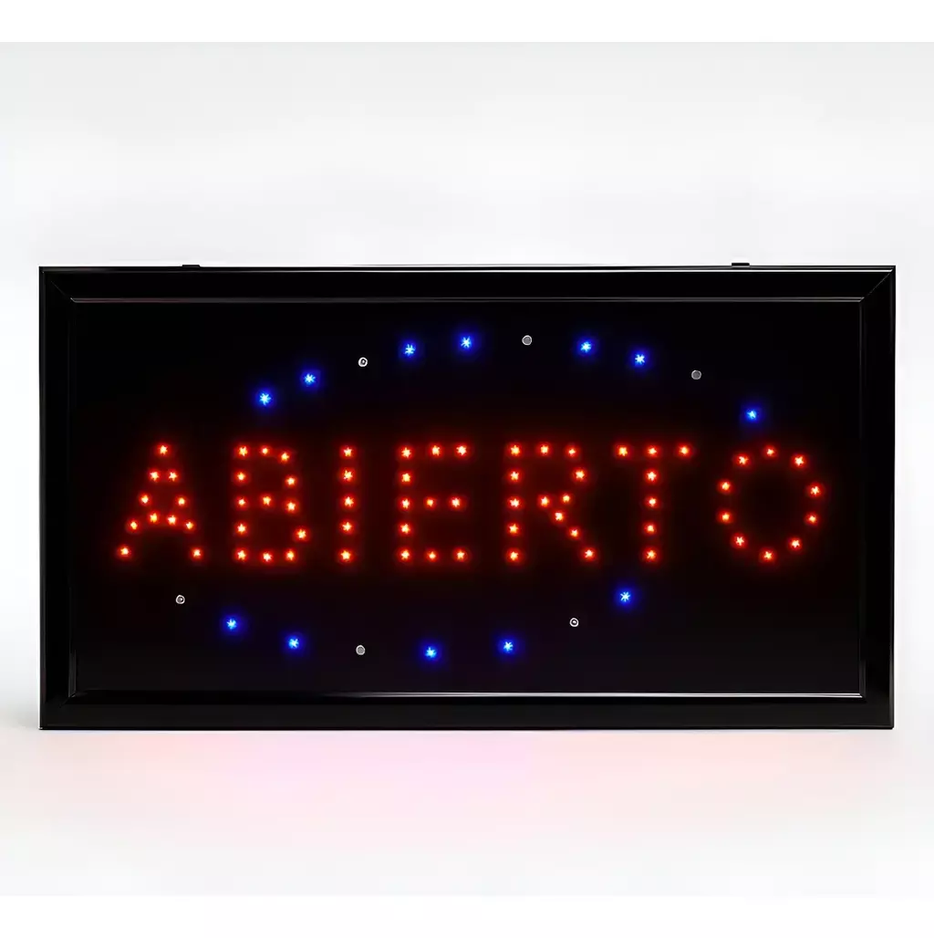 CARTEL ABIERTO LUMINOSO