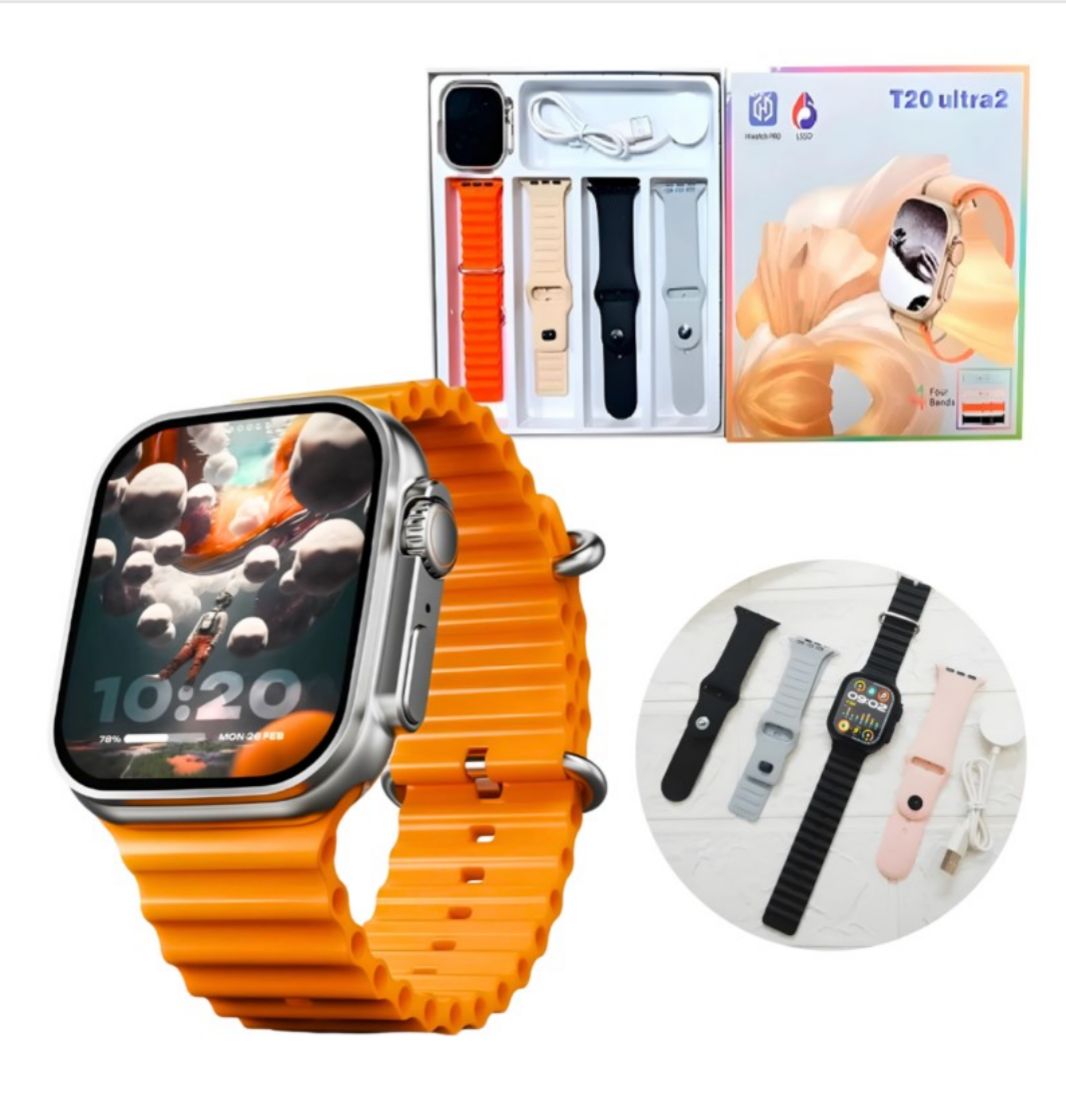 RELOJ SMARTWATCH T20 4 MALLAS