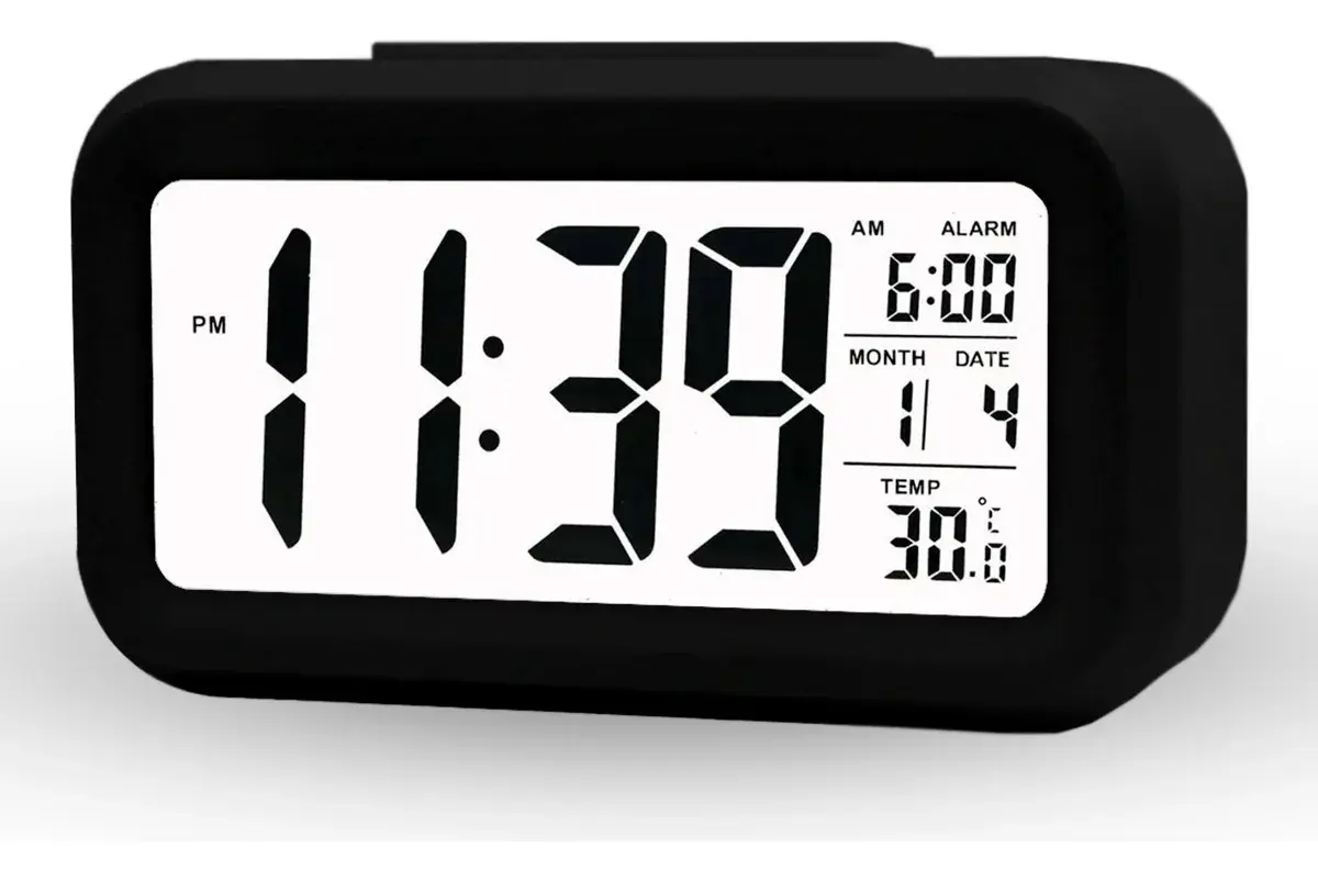 RELOJ DESPERTADOR NEGRO