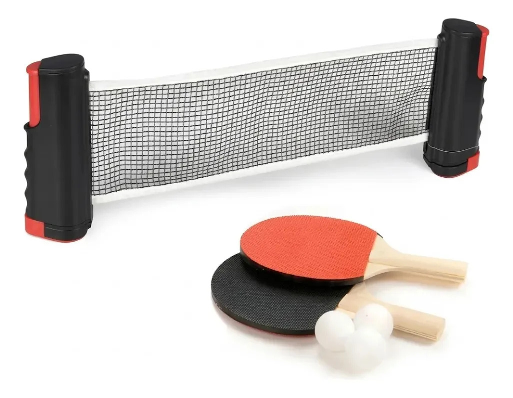 PALETAS DE PING PONG C/ RED RETRACTIL