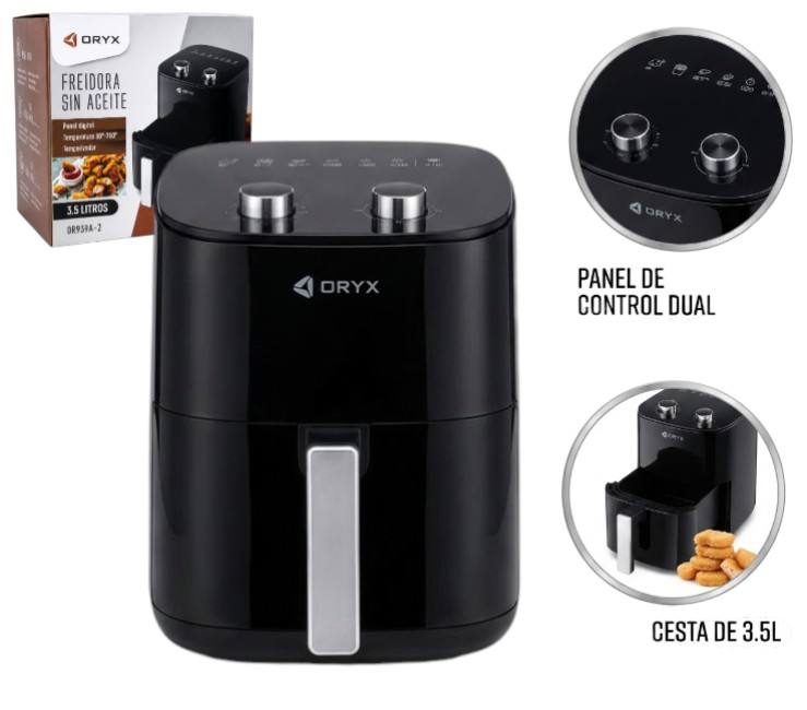 FREIDORA DE AIRE SIN ACEITE ORYX 3.5 LITROS