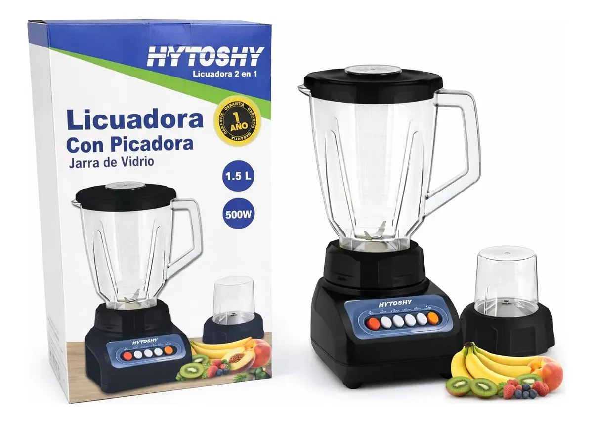 LICUADORA 2 EN 1 HYTOSHY JARRA PLASTICO