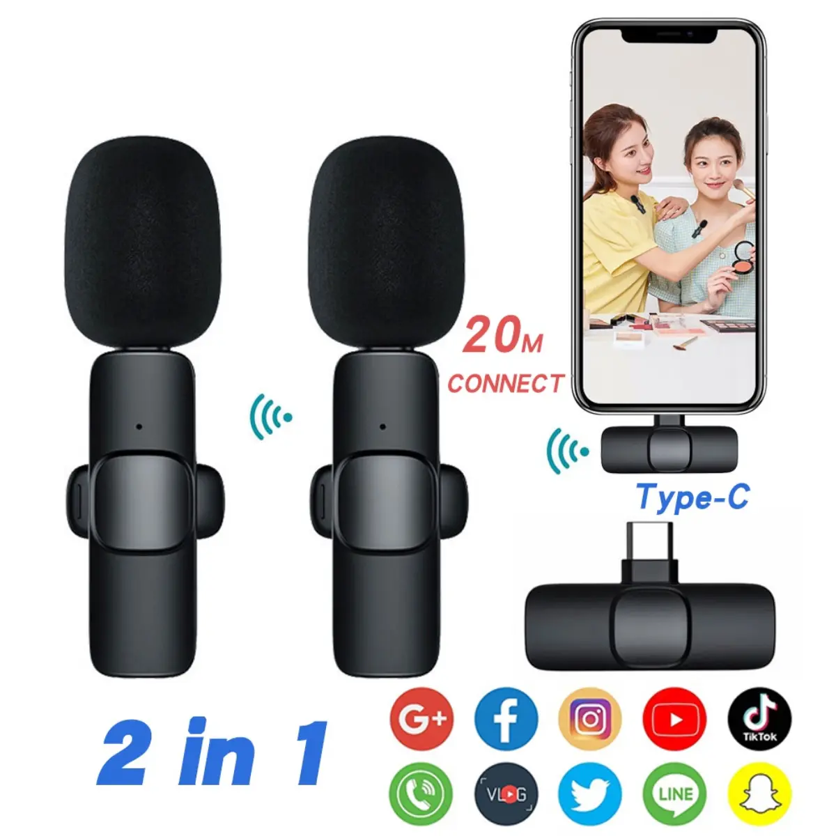 MIC CORBATERO K9 2 MICROFONOS