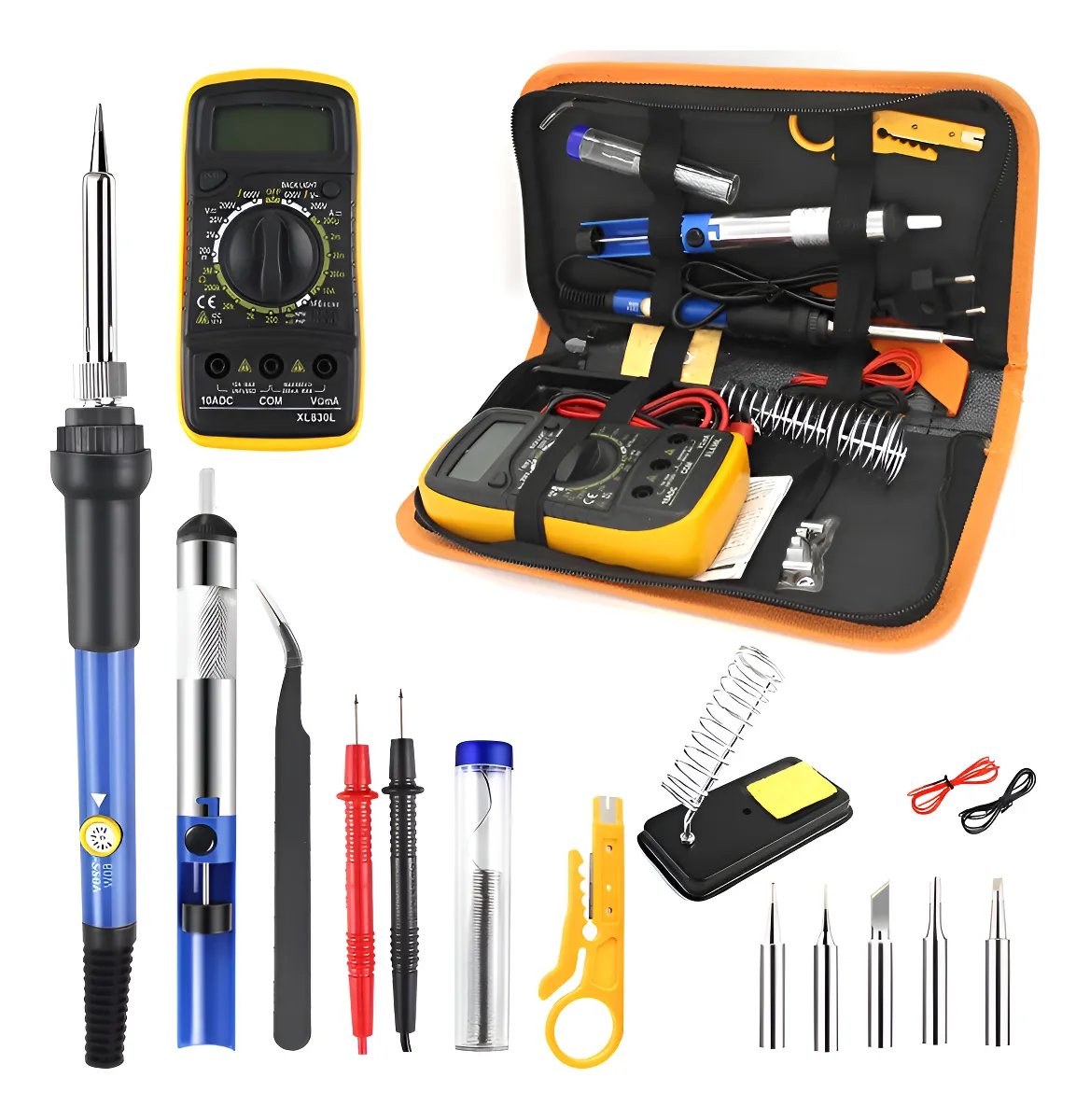 KIT DE ELECTRICIDAD TESTER Y SOLDADOR OFERTA