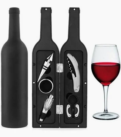 SET ACCESORIOS VINO BOTELLA