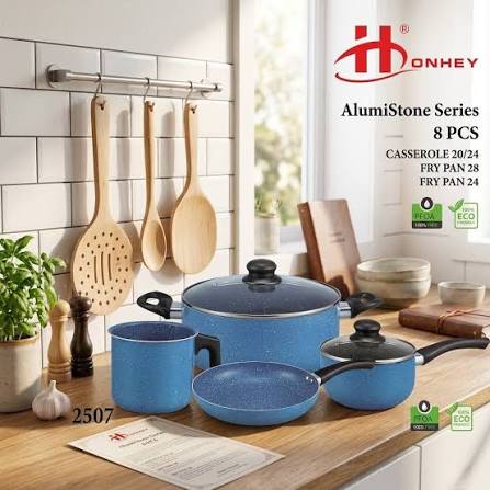 BATERIA DE COCINA 8PCS 24CM-24CM-20CM-18CM F0050