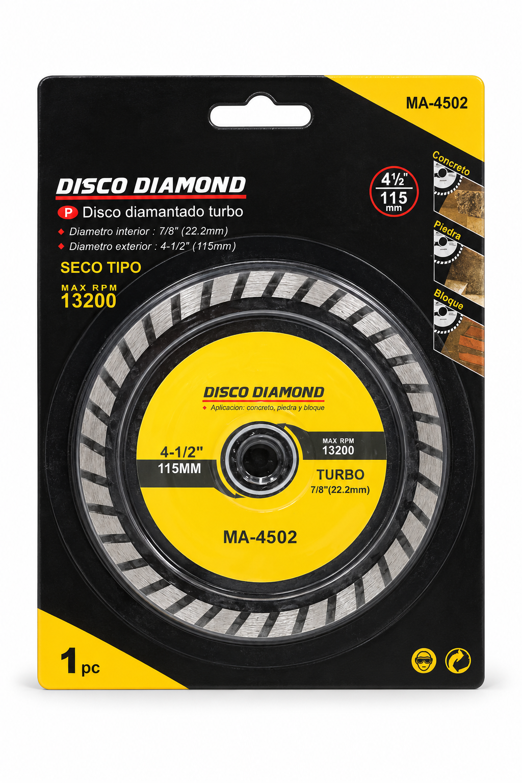DISCO DIAMANTADO TURBO PACK X 10 MA-4502