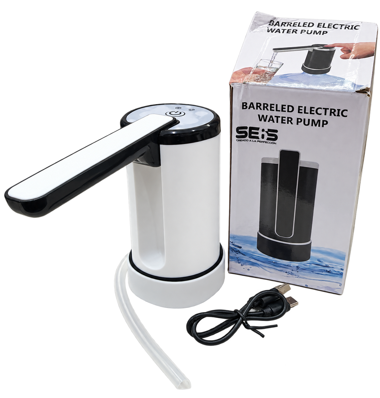 DISPENSER USB PICO REBATIBLE NEGRO BLANCO