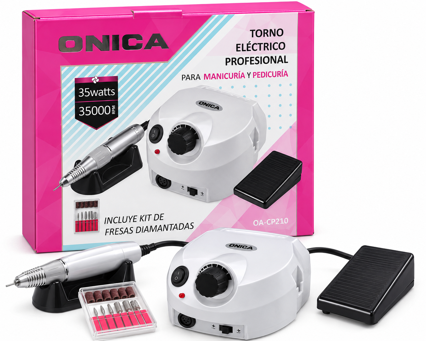 TORNO PROFESIONAL C/ PEDAL P/ MANICURA CP210