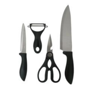 SET 4 CUCHILLOS NEGROS F0002 