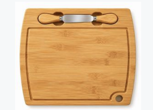 TABLA DE QUESOS BAMBU C/ 2 CUCHILLOS 33x29 (Cód.: F0099)