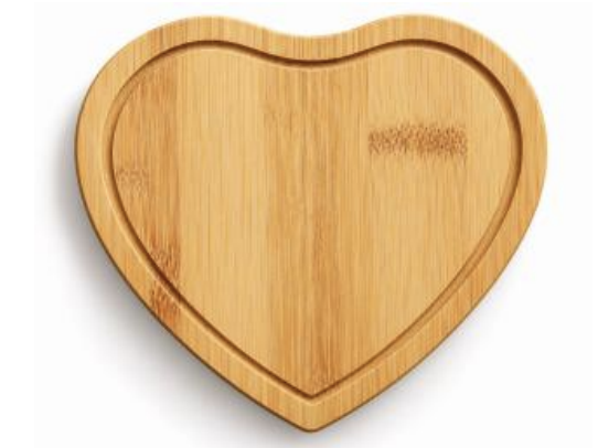 TABLA CORAZON 20x20CM Cód.: F0100