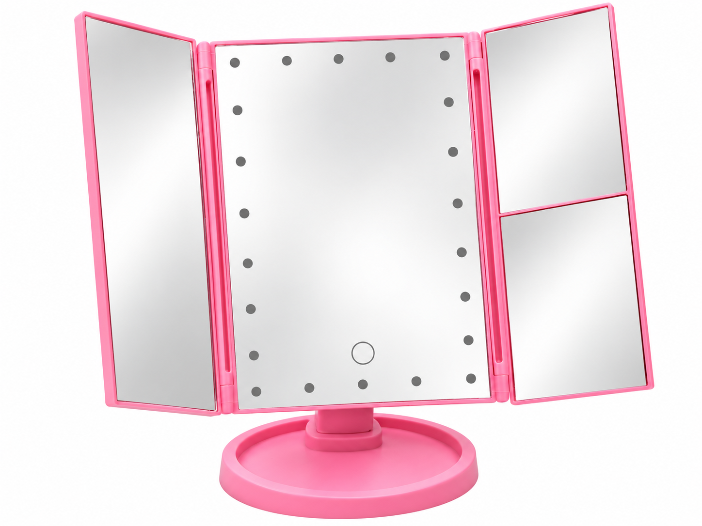 ESPEJO 22LED USB ROSADO/NEGRO/BLANCO SURTIDO Cód.: ESP-06